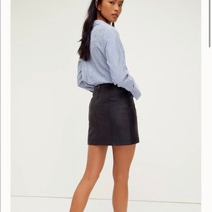 Modern femme vegan leather mini skirt free people